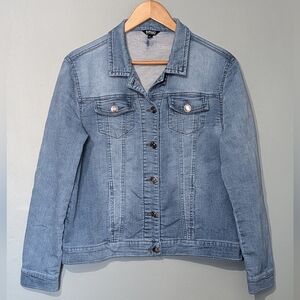 Buffalo‎ David Bitton Women's Light Blue Jean Jacket Relaxed Fit